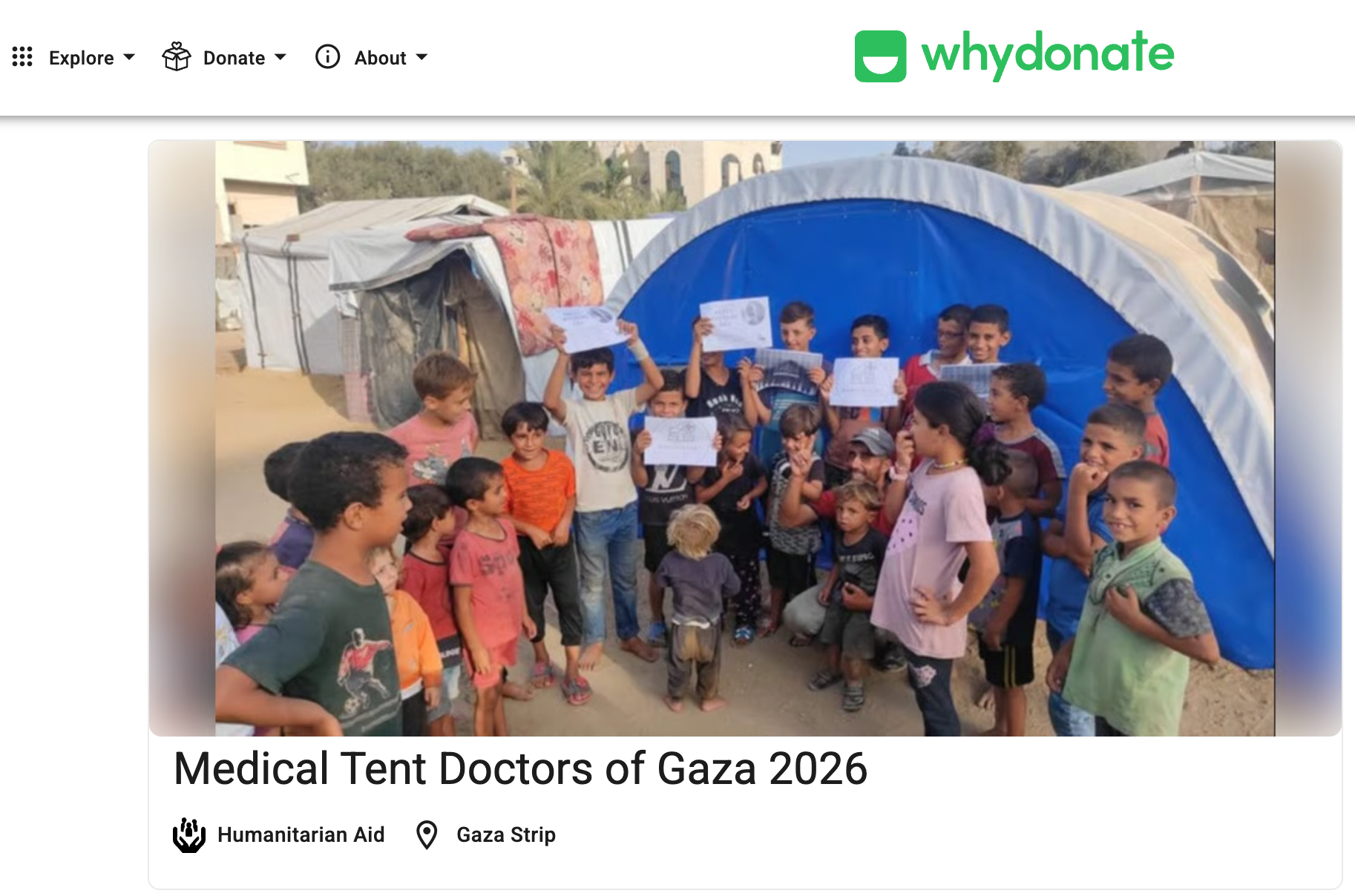 Whydonate fundraising campaing